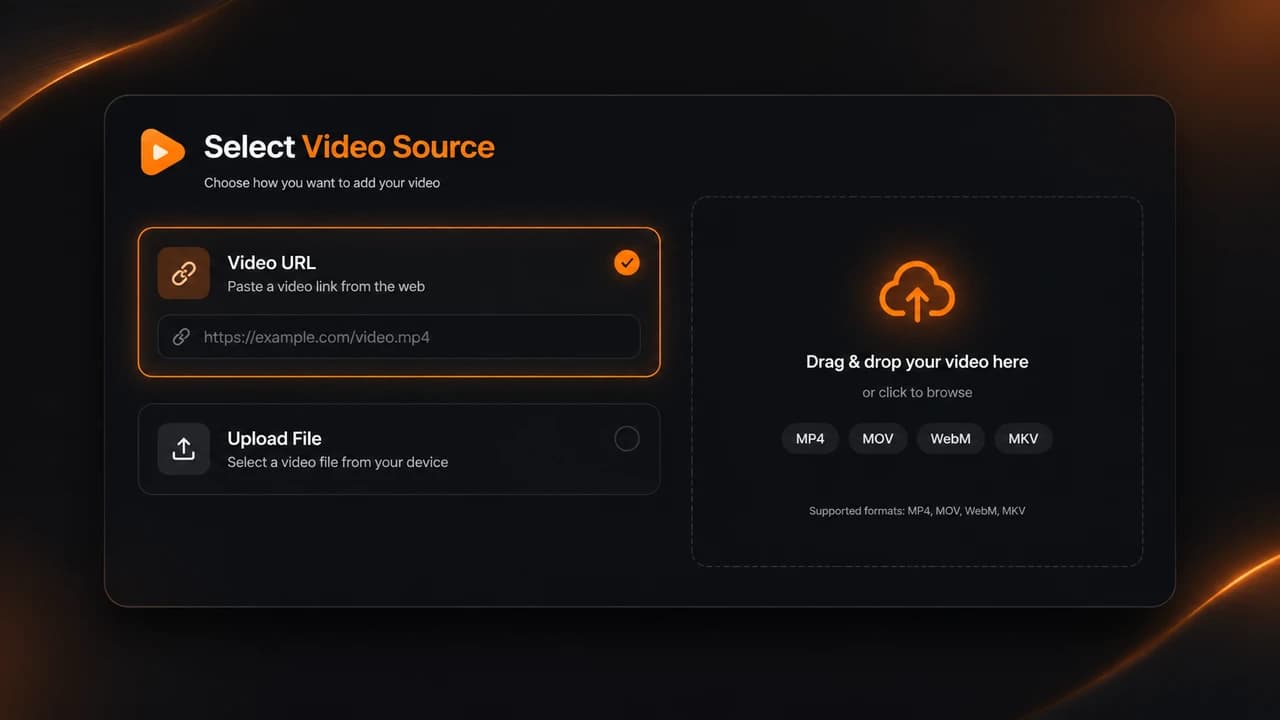Choosing the video source